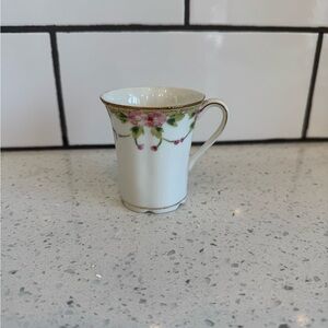Vintage Nippon Hand Painted Floral Porcelain Coffee or Tea Cup
